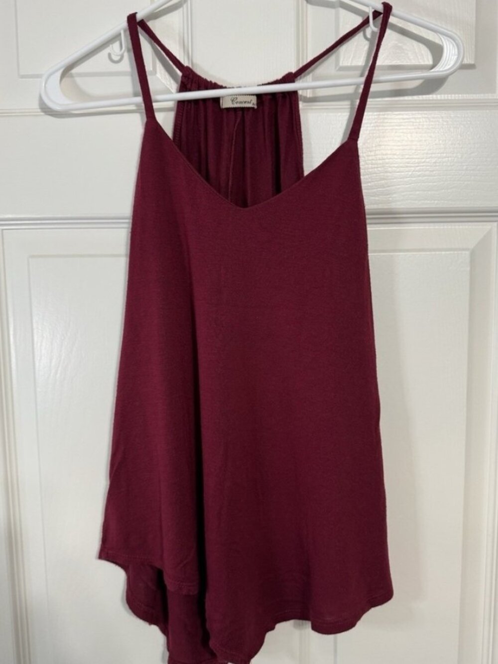 Women's Sleeveless Red Top Summer Crop Spaghetti Strap